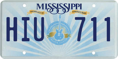 MS license plate HIU711