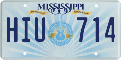 MS license plate HIU714