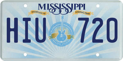 MS license plate HIU720