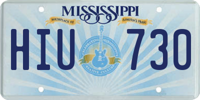 MS license plate HIU730