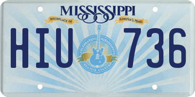 MS license plate HIU736