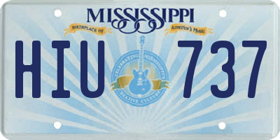 MS license plate HIU737