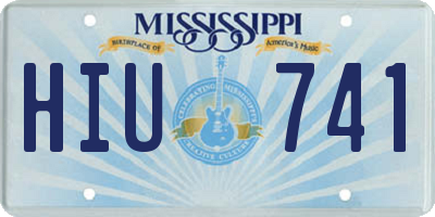 MS license plate HIU741