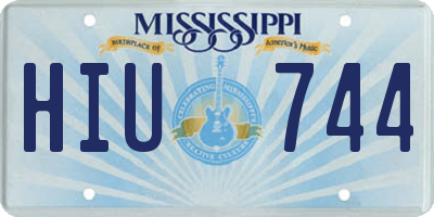 MS license plate HIU744