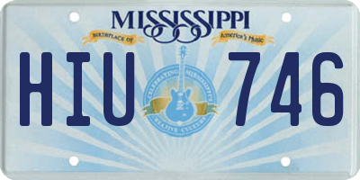 MS license plate HIU746
