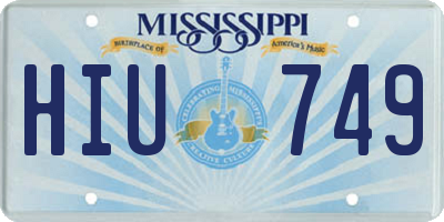 MS license plate HIU749