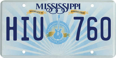 MS license plate HIU760