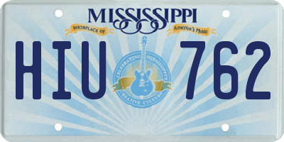 MS license plate HIU762