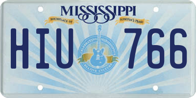 MS license plate HIU766