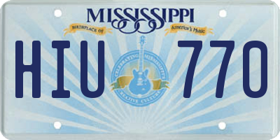 MS license plate HIU770
