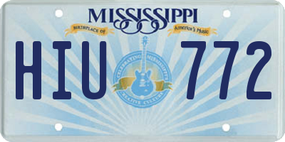 MS license plate HIU772