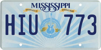 MS license plate HIU773