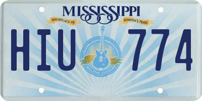 MS license plate HIU774
