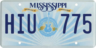 MS license plate HIU775