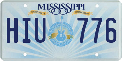 MS license plate HIU776