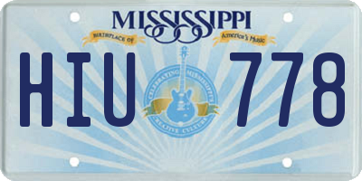 MS license plate HIU778