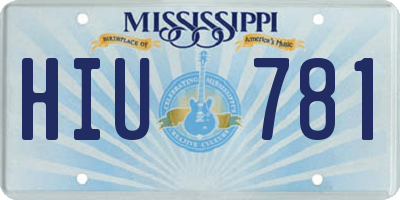 MS license plate HIU781