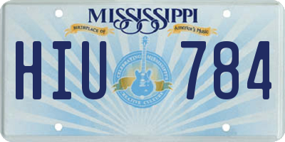 MS license plate HIU784