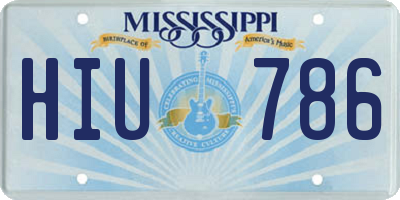 MS license plate HIU786