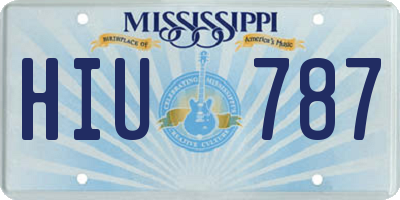 MS license plate HIU787