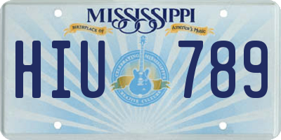 MS license plate HIU789