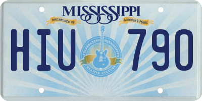 MS license plate HIU790
