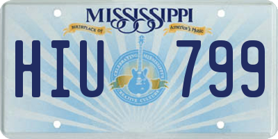 MS license plate HIU799