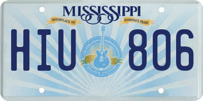MS license plate HIU806