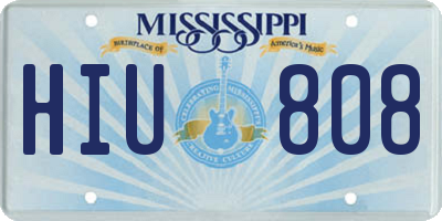 MS license plate HIU808