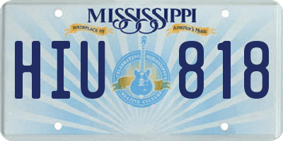 MS license plate HIU818