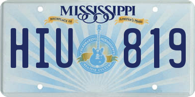 MS license plate HIU819