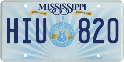 MS license plate HIU820