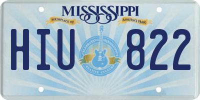 MS license plate HIU822