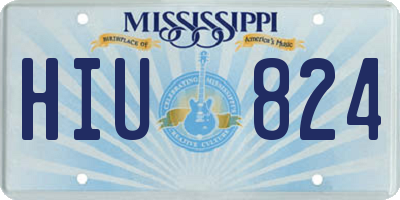 MS license plate HIU824