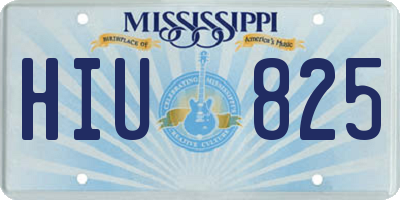 MS license plate HIU825