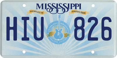 MS license plate HIU826