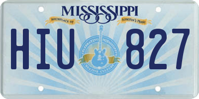 MS license plate HIU827