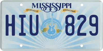 MS license plate HIU829