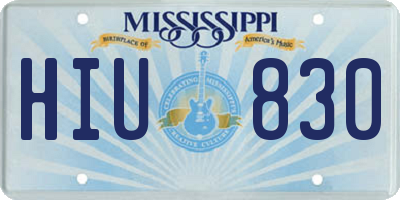 MS license plate HIU830