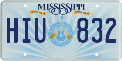 MS license plate HIU832