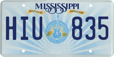 MS license plate HIU835