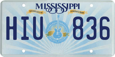 MS license plate HIU836