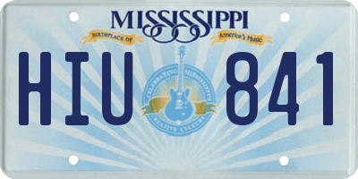 MS license plate HIU841
