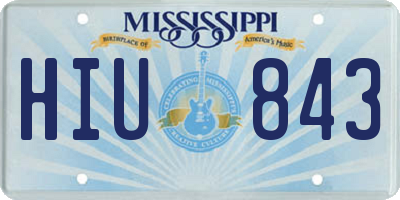 MS license plate HIU843