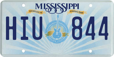 MS license plate HIU844