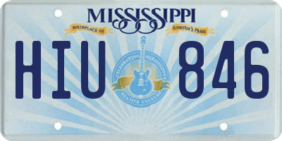 MS license plate HIU846