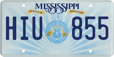 MS license plate HIU855