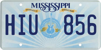 MS license plate HIU856
