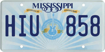 MS license plate HIU858