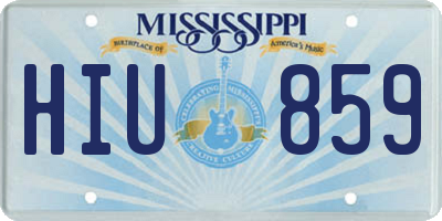 MS license plate HIU859